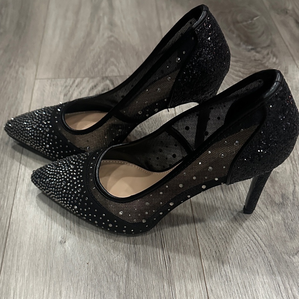 BCBGeneration Black Rhinestone Heels - image 4